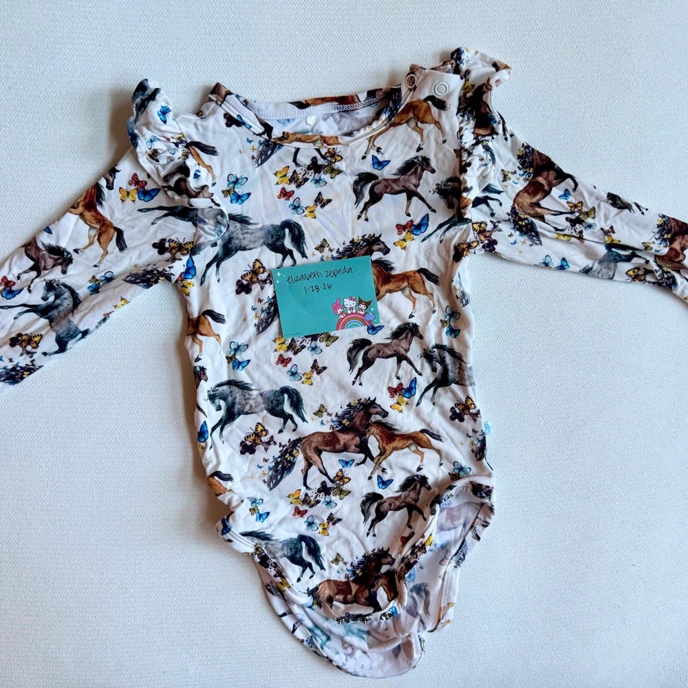 Posh Peanut Claire long sleeve bodysuit